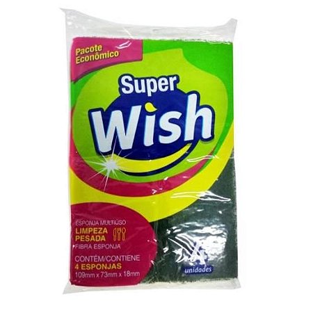 Esponja multiuso super wish 4un