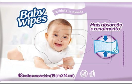Lenco umedecido baby wipes 48un lavanda