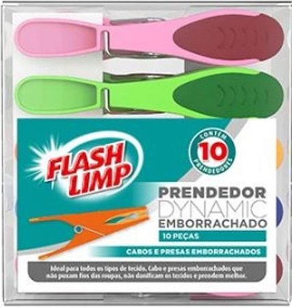 Prendedor dynamic emborrachado 10pcs Flashlimp