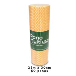 Pano multiuso SLIM 30cm x 25m - 50 panos picotado NOBRE laranja