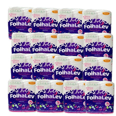 Papel higienico FolhaLev f.dupla 30m fd 64rolos