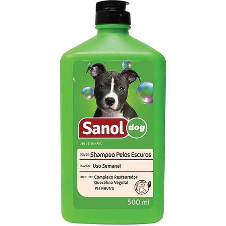 Shampoo sanol dog pelos escuros 500ml