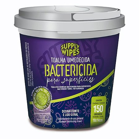 Lencos Umedecidos Supply Clean Bactericida balde 150un