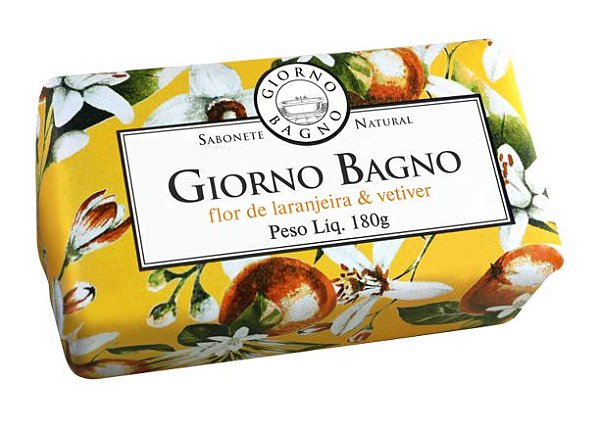 Sabonete barra Giorno bagno flor de laranjeira e Vetiver 180g