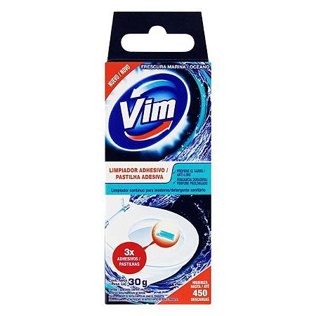 Limpador Sanitário Vim Pastilha Adesiva Oceano 30g