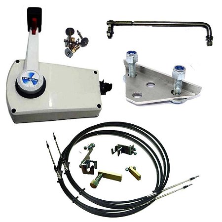 Kit De Adaptação Motor Mercury 25 Sea Pro / 30hp Manual Para Comando A Distância, Completo Com Cabo De Comando 10 Pés