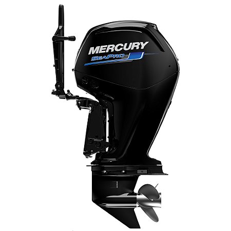 Motor de popa Mercury 115 HP ELPT EFI 4T Sea Pro Mid Tiller (manche) Partida Elétrica e Power trim rabeta 20"- Preço CNPJ ou Produto Rural