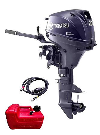 Motor de popa Tohatsu 20 HP 4 Tempos MFS20E manual com manche - Preço CNPJ ou Produtor Rural