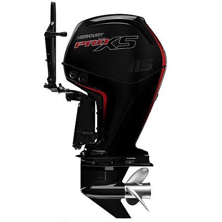 Motor de popa Mercury 115HP ELPT EFI 4T PRO XS L Mid Tiller (manche) Partida Elétrica e power trim rabeta 20" - Faturamento INSCRIÇÃO ESTADUAL E PRODUTOR RURAL REGIÃO NORTE, NORDESTE E CENTRO-OESTE