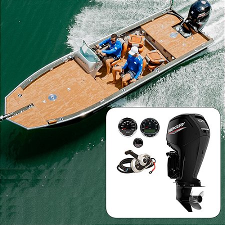 Barco Levefort Apolus Large Freestyle Special Series+ Mercury 100 HP 4T+ Carreta Rodoviária+ Acessórios de montagem - Preço motor para PJ ou Produtor Rural