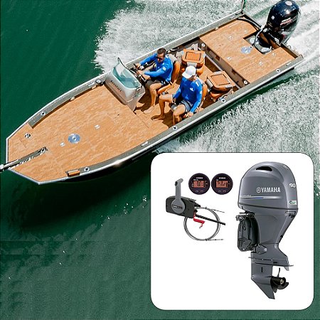 Barco Levefort Apolus Large Freestyle Special Series+ Yamaha 90 HP 4T+ Carreta Rodoviária+ Acessórios de montagem - Preço motor para PJ ou Produtor Rural
