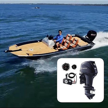 Barco Levefort Apolus Sport Fishing 600 Freestyle Special Series+ Tohatsu 60 HP 4T MFS60AETL Elétrico Power Trim - Fat. PJ+ Carreta Rodoviária+ Acessórios de montagem