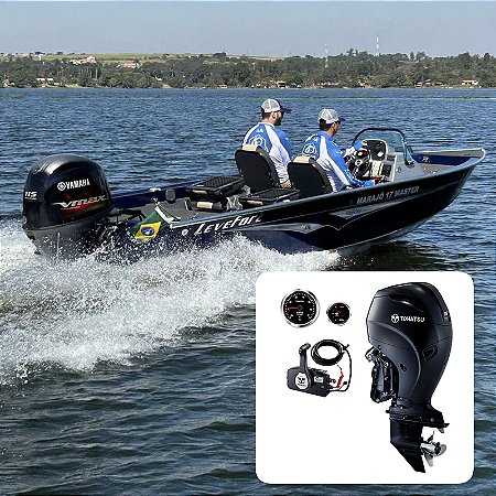 Barco Levefort Marajó Master 17 Freestyle Special Series+  Tohatsu 115 HP 4T Elétrico Power Trim - Fat. PJ+ Carreta Rodoviária+ Acessórios de montagem