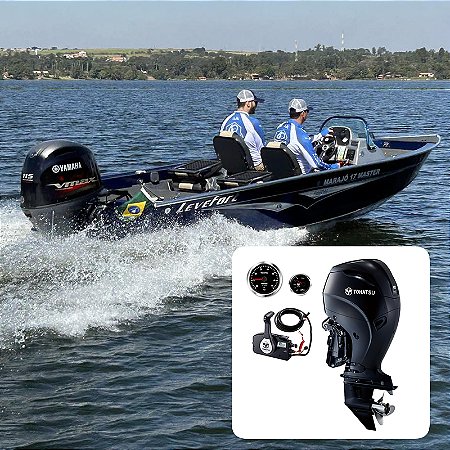 Barco Levefort Marajó Master 17 Freestyle Special Series+ Tohatsu 90 HP 4T Elétrico Power Trim - Fat. PJ+ Carreta Rodoviária+ Acessórios de montagem