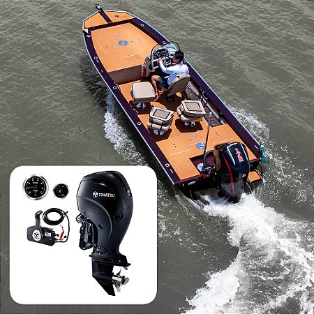 Barco Levefort Grand Apolus Freestyle Special Series+ Tohatsu 140 HP 4T Azul - Fat. PJ + Carreta Rodoviária+ Acessórios de montagem