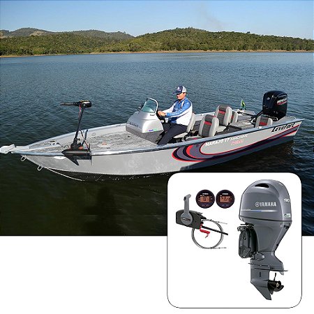 Barco Levefort Marajó 17 Machine Freestyle Special Series + Yamaha 90 HP 4T Fat. PJ + Carreta Rodoviária+ Acessórios de montagem