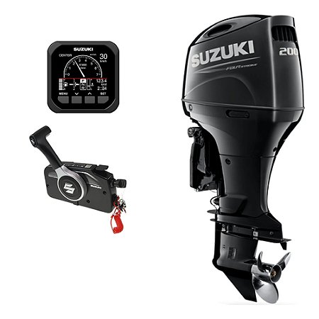 Motor de popa Suzuki 200 HP 4T EFI Rabeta 20" (4 cc) Partida Elétrica e P. Trim - Preço PJ - PRONTA ENTREGA - FRETE GRÁTIS