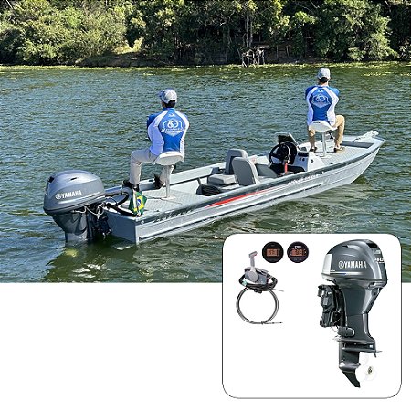 Barco Levefort Apolus TR CLX + Yamaha 40 HP 4T P. Trim 20" - Fat. PJ + Carreta Rodoviária + Acessórios de montagem