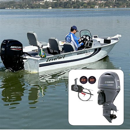 Barco Levefort Marajó 16 Freestyle Special Series + Yamaha 90 HP 4T Fat. PJ + Carreta Rodoviária+ Acessórios de montagem