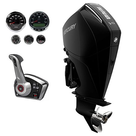 Motor de popa Mercury 225 HP EFI V6 L 20" Preto DTS Comando Eletrônico - Faturamento INSCRIÇÃO ESTADUAL E PRODUTOR RURAL REGIÃO NORTE, NORDESTE E CENTRO-OESTE