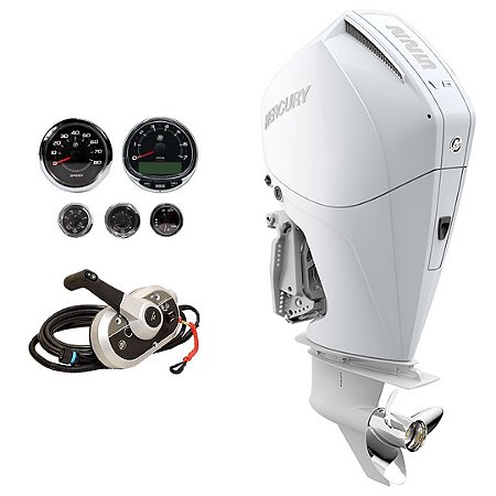 Motor de popa Mercury 225 HP EFI V6 XL 25" Branco Comando mecânico - Faturamento INSCRIÇÃO ESTADUAL E PRODUTOR RURAL REGIÃO NORTE, NORDESTE E CENTRO-OESTE