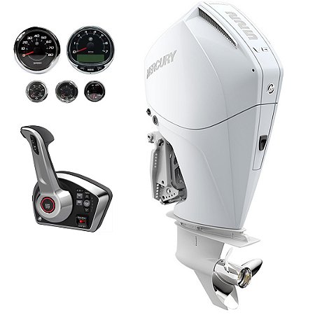 Motor de popa Mercury 225 HP EFI V6 XL 25" Branco DTS Comando Eletrônico  - Faturamento INSCRIÇÃO ESTADUAL E PRODUTOR RURAL REGIÃO NORTE, NORDESTE E CENTRO-OESTE