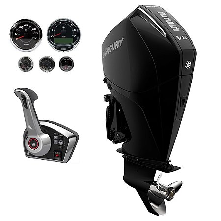 Motor de popa Mercury 225 HP EFI V6 XL 25" Preto DTS Comando Eletrônico - Faturamento INSCRIÇÃO ESTADUAL E PRODUTOR RURAL REGIÃO NORTE, NORDESTE E CENTRO-OESTE