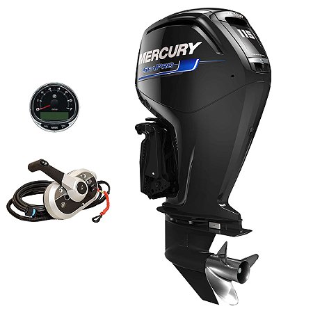 Motor de popa Mercury 115 HP 4T Sea Pro ELPT EFI Rabeta 20" - Faturamento INSCRIÇÃO ESTADUAL E PRODUTOR RURAL REGIÃO NORTE, NORDESTE E CENTRO-OESTE