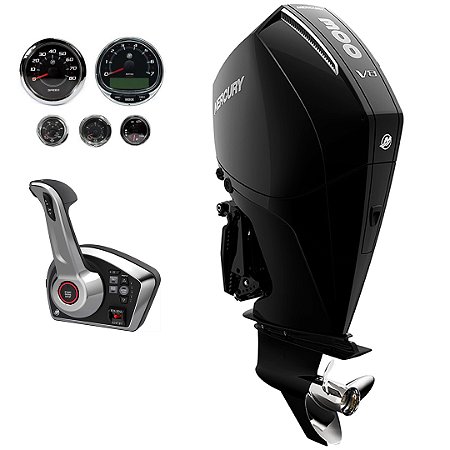 Motor de popa Mercury 300 HP EFI V8 XL 25" Preto DTS Comando Eletrônico - Faturamento INSCRIÇÃO ESTADUAL E PRODUTOR RURAL REGIÃO NORTE, NORDESTE E CENTRO-OESTE