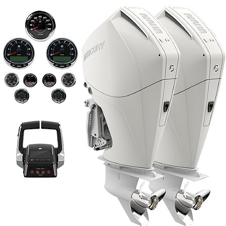 Parelha motor de popa Mercury 2X 225 HP EFI 4T V6 25" branco DTS Comando Eletrônico - Faturamento INSCRIÇÃO ESTADUAL E PRODUTOR RURAL REGIÃO NORTE, NORDESTE E CENTRO-OESTE