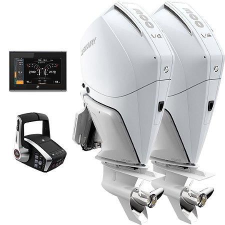 Parelha motor de popa Mercury Verado 2X 300 HP EFI 4T V8 25" Branco DTS Comando Eletrônico - Faturamento INSCRIÇÃO ESTADUAL E PRODUTOR RURAL REGIÃO NORTE, NORDESTE E CENTRO-OESTE