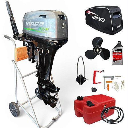 Motor de Popa Hidea 15 HP PRO 2T + Special Kit - Edição Exclusiva Martinelli - Faturamento CNPJ ou Produto Rural Exceto SP