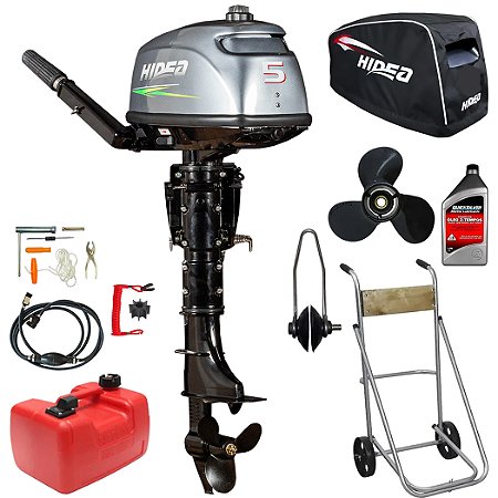 Motor de Popa Hidea 5 HP FHS 2T + Special Kit - Edição Exclusiva Martinelli - Faturamento CNPJ ou Produto Rural Exceto SP