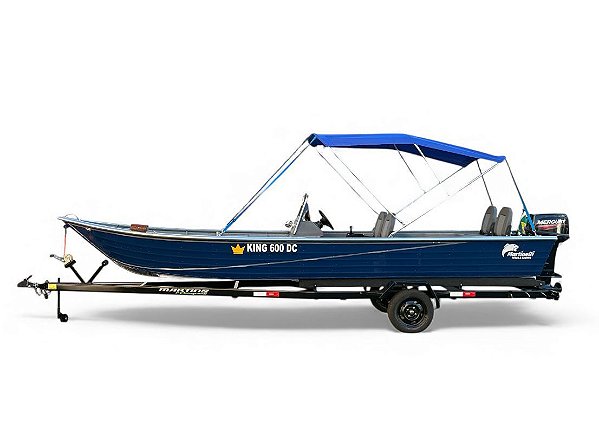 BARCO MARTINELLI KING 600 DC G2 + MERCURY 0 HP 2T PARTIDA ELÉTRICA POWER TRIM FAT. PJ + CARRETA + ACESSÓRIOS DE NAVEGAÇÃO INSTALADOS