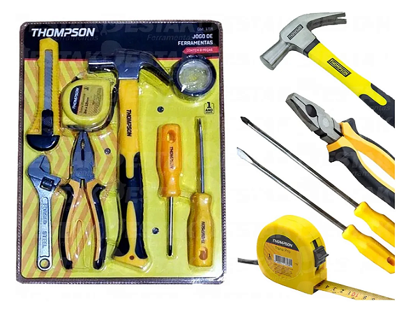 Kit Ferramentas Thompson 8 Peças - Profissional
