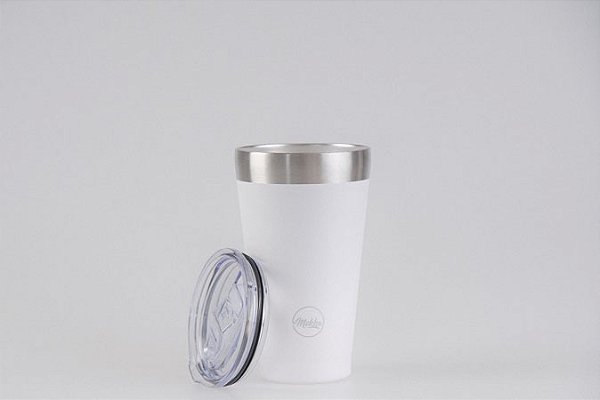 Copo Térmico  Magic  Beer 473ML Branco com Tampa