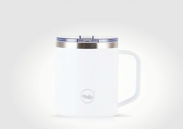 Caneca Térmica Mugy 370ml Branca com revestimento cerâmico