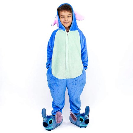 Macacão Kigurumi Infantil Stitch de 3 a 4 anos