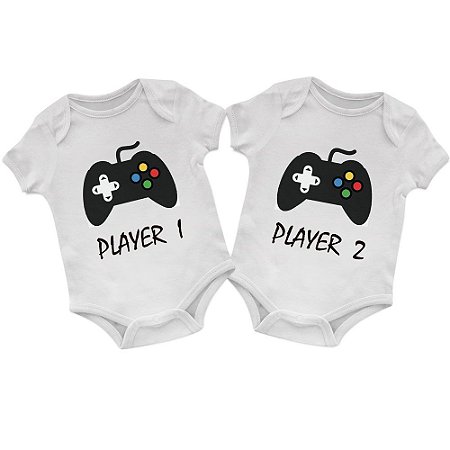 Body Bebê Gêmeos Player 1 e Player 2