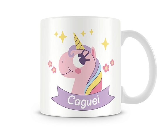 Caneca Unicórnio Meme Caguei