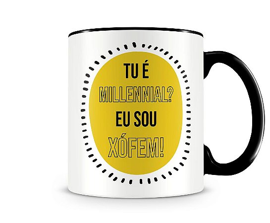 Caneca eu sou xófem preta