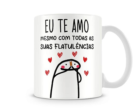 Caneca Eu te Amo do Tamanho da dificuldade que é Você Meme Flork