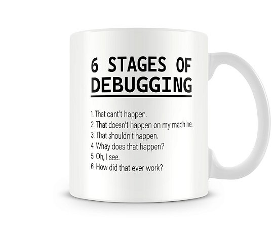 Caneca Dev 6 stages of debugging