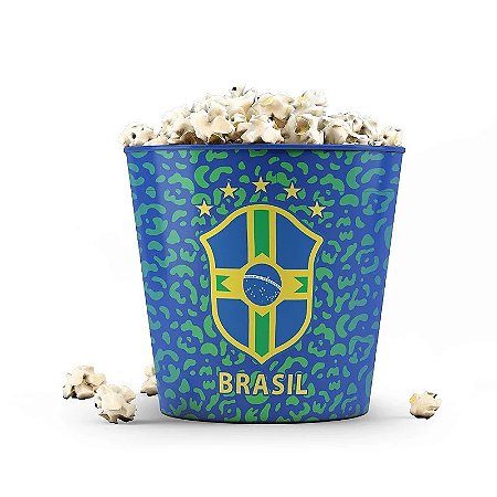 Balde de Pipoca Copa do Mundo Brasil - 3,5L