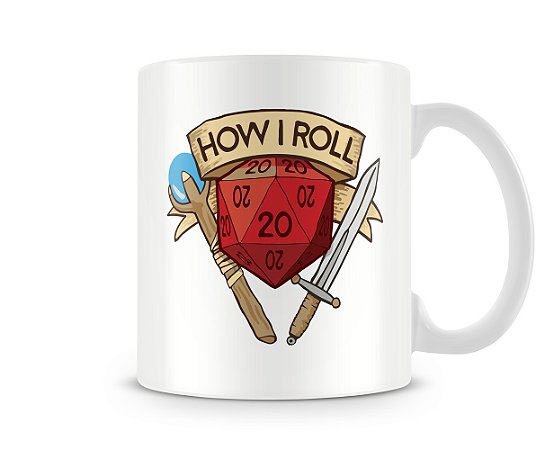 Caneca Dungeons and Dragons How I Roll Color