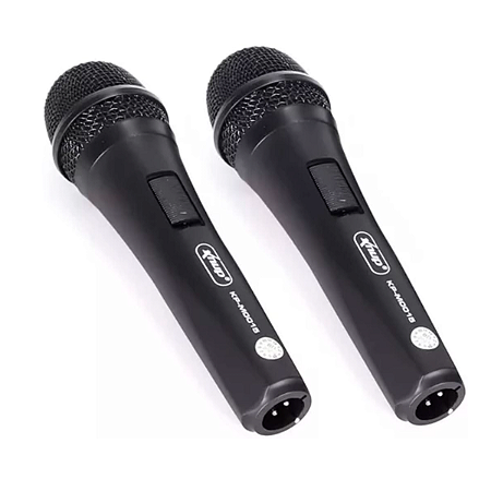 Microfone Com Fio Duplo Profissional Modelo KP-M0015