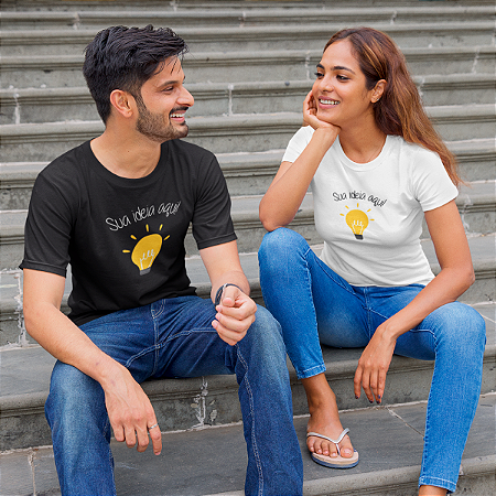 Camiseta adulto personalizada em algodão