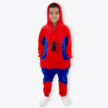 Macacão Kigurumi Infantil Homem Aranha de 7 a 8 anos ZONA CRIATIVA