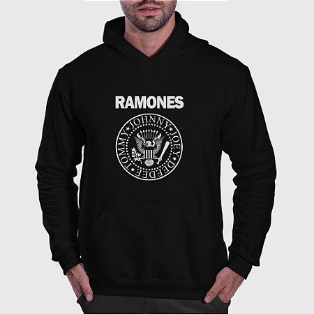 Moletom Ramones Premium Canguru com Capuz Masculino