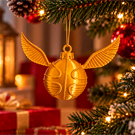 Enfeite para Àrvore de Natal Pomo de Ouro 12cm